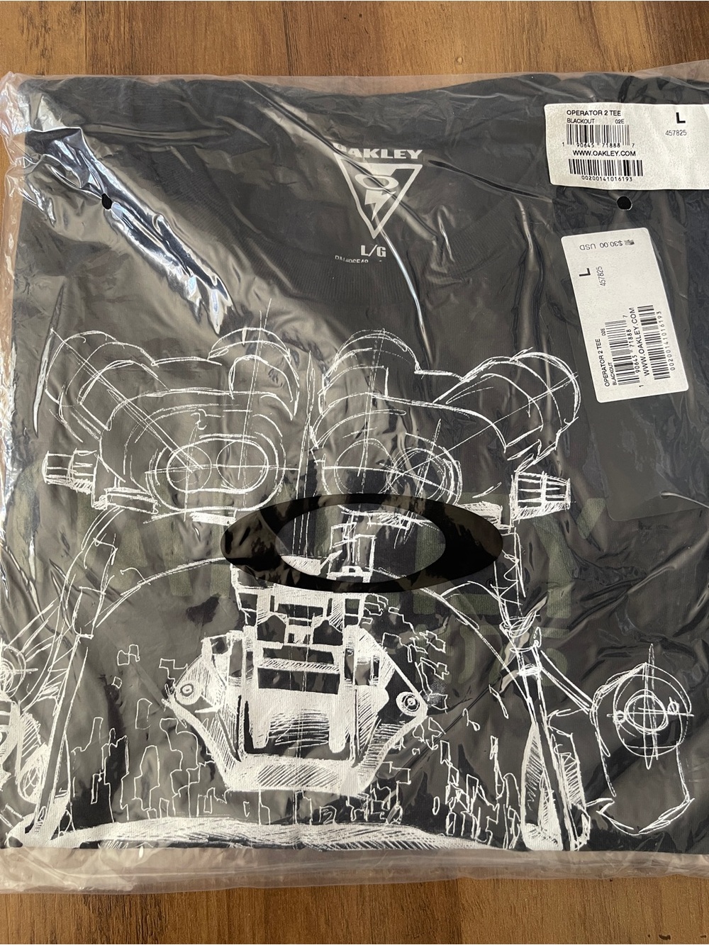 Oakley Operator 2 Tee Men's Shirt 457825 Large Black 1975 b2